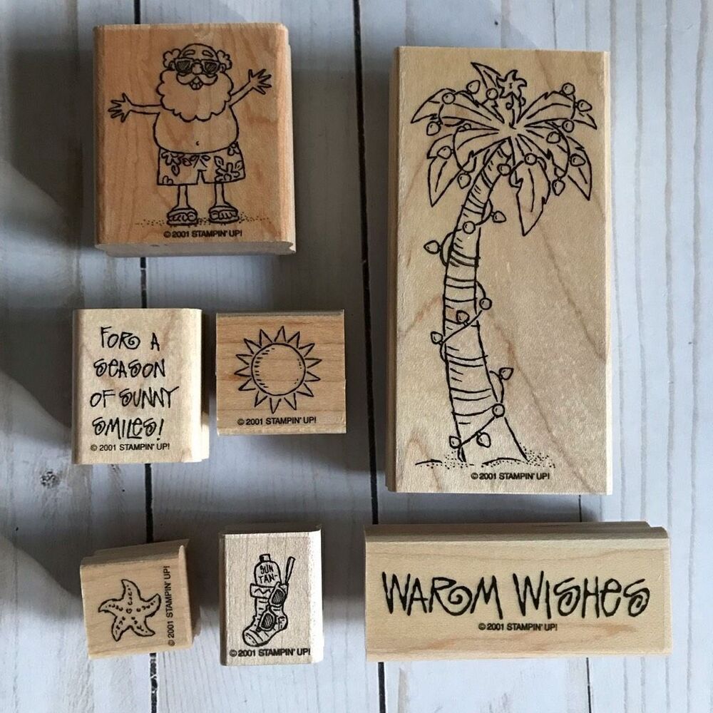 Stampin’ Up! Sunny Seasons Greetings Christmas rubber stamps cards retired